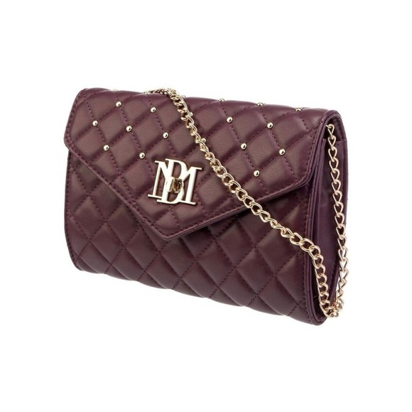 Badgley Mischka Handbags - Badgley Mischka Purple Crossbody Bag with Gold Hardware and Quilted Design